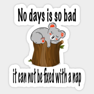 Napping Koala Sticker